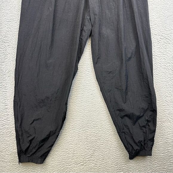Vintage Nike Swooshy Pants Mens XXL Black Nylon Elastic Waist Joggers Activewear - Picture 3 of 15